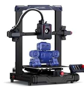 Anycubic Kobra 2 Neo, una stampante 3D moderna e compatta, mostrata spenta in un ambiente di lavoro.