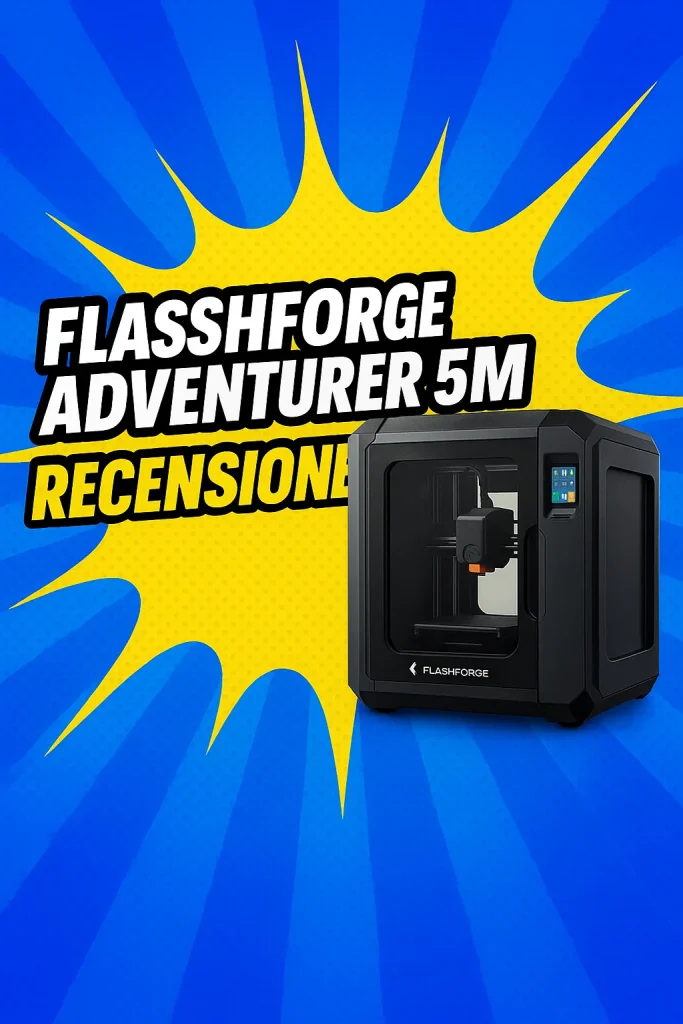Miniatura della recensione della stampante 3D Flashforge Adventurer 5M.